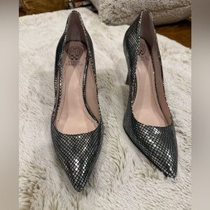 Vince Camuto Metallic Patterned Heels